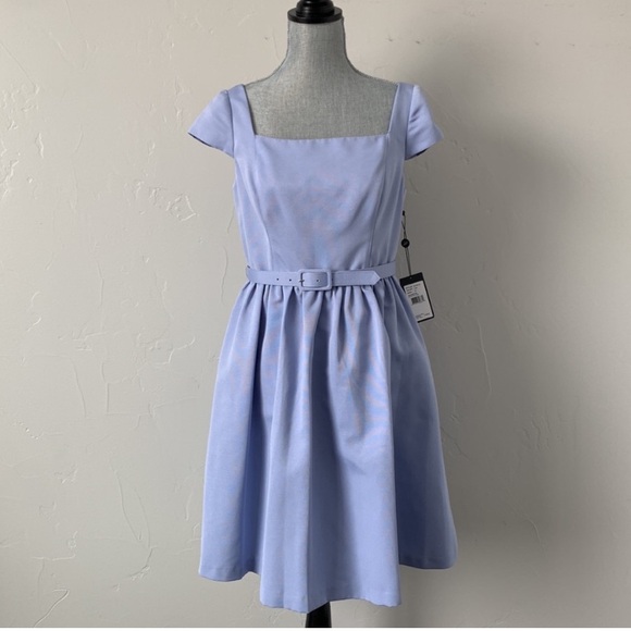 Adrianna Papell Cap Sleeve Belted Party Dress - Picture 1 of 11